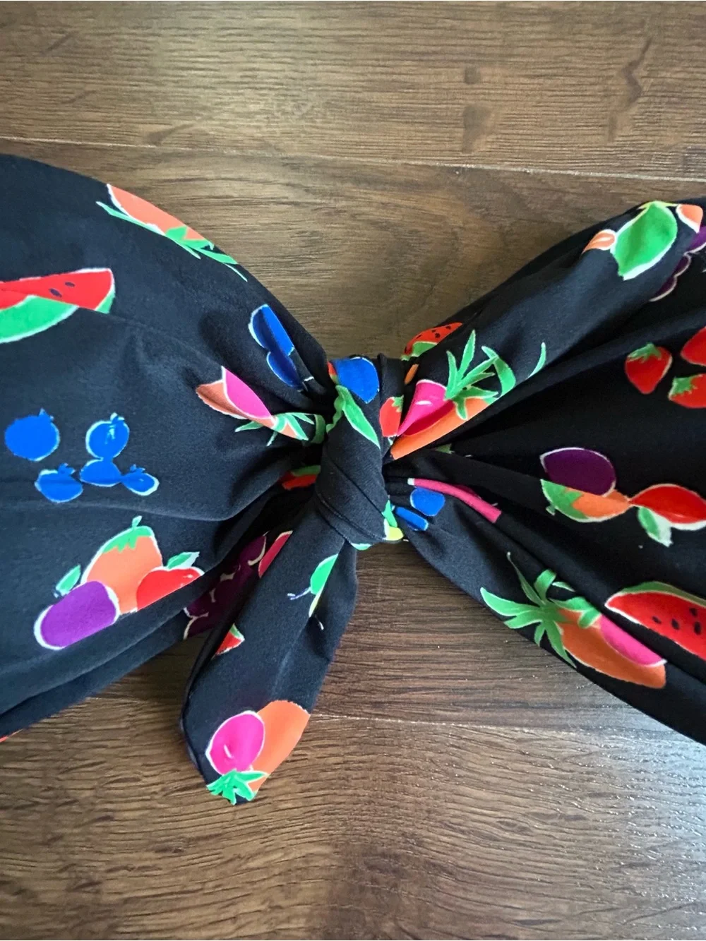 Kate Spade Fruits Bandeau Bikini Top & High Cut Bottom Swimsuit Set S